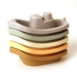 - Badebåde-kopper i hvedestrå, pastel, 5 stk. / - Bath Boat Cups in wheat straw, pastel colours, 5 pcs.*Magni Clearance
