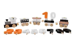 - Fødselsdagstog med 4 vogne, sort og hvid^Magni New