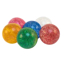 - Hoppebold med farvet med glimmer, Ø3,2 cm., 6 stk.^Magni Outlet