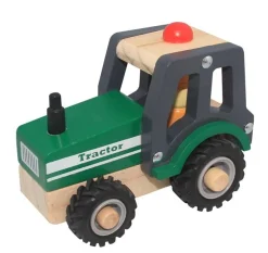 - Traktor i træ m. gummihjul - Grøn - FSC 100%^Magni Outlet