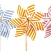 - Vindmølle med striber, 3 assorterede farver, Ø17 cm.*Magni