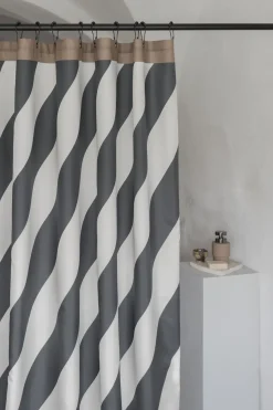 - DIAGONAL-badeforhæng - Dark grey*Mette Ditmer Best