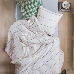 - ALIGN-sengesæt - Pine green/Sand - W140 x L220 cm^Mette Ditmer Best