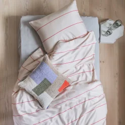 - ALIGN-sengesæt - Bright red/Sand - W140 x L220 cm^Mette Ditmer Clearance