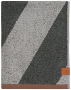 - DIAGONAL guest towel, 2-pack - Dark olive*Mette Ditmer New