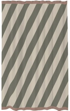 - DIAGONAL shower curtain - Dark olive*Mette Ditmer Outlet