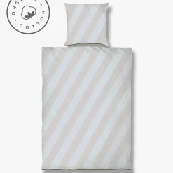 - DIAGONAL-sengesæt - Light grey/Sand - W140 x L220 cm^Mette Ditmer Best