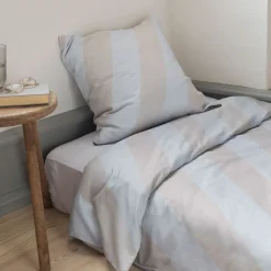 - DIAGONAL-sengesæt - Light grey/Sand - W140 x L220 cm^Mette Ditmer Best