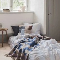 - DIAGONAL-sengesæt - Light grey/Sand - W140 x L220 cm^Mette Ditmer Best