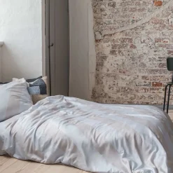 - DIAGONAL-sengesæt - Light grey/Sand - W200 x L220 cm*Mette Ditmer