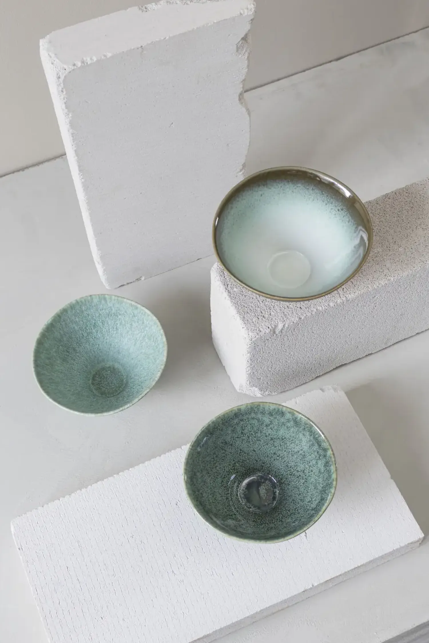 - ELEMENTS bowl, medium, 3-pack - Green tones^Mette Ditmer Online