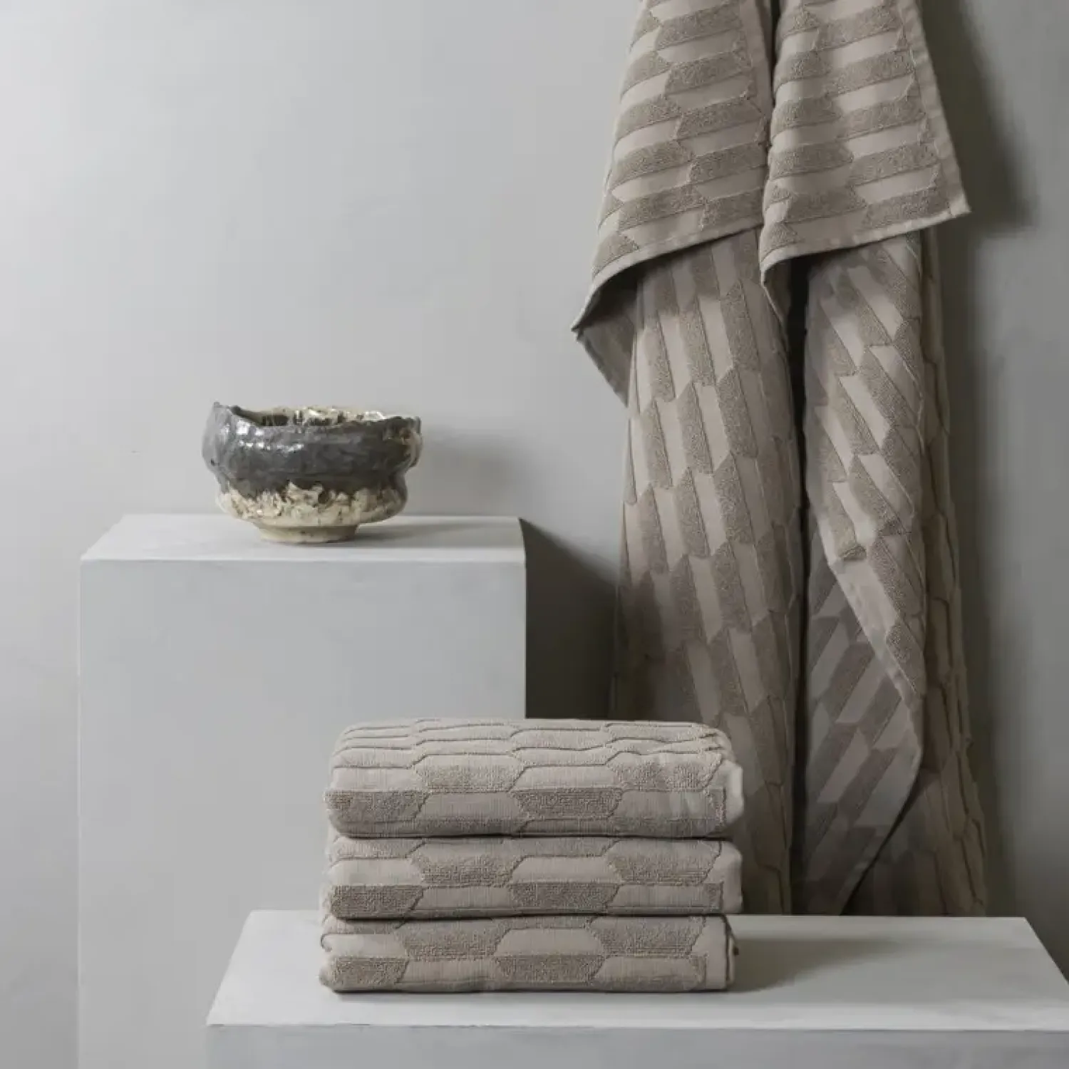 - GEO badehåndklæde (70x135 cm) - Sand^Mette Ditmer New