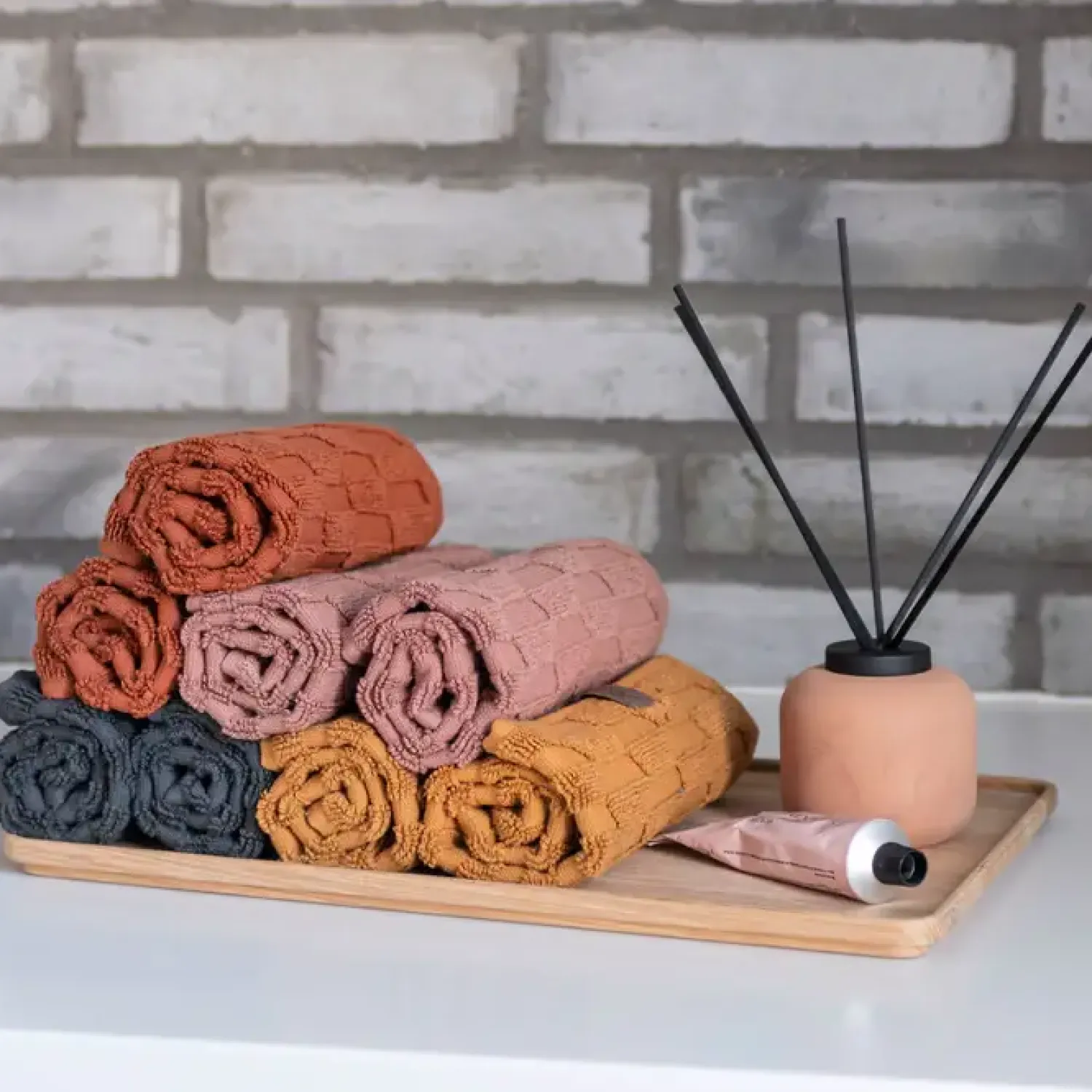 - GEO Håndklæde, 3-pak, karry*Mette Ditmer Online