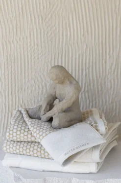 - GRID badehåndklæde, Sand / Off-white*Mette Ditmer Clearance