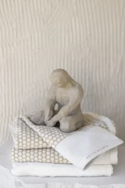 - GRID gæstehåndklæde, 2-pak, Sand / Off-white^Mette Ditmer Clearance