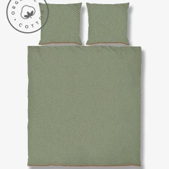 - MINI-sengesæt - Pine green/Tan - W200 x L220 cm^Mette Ditmer