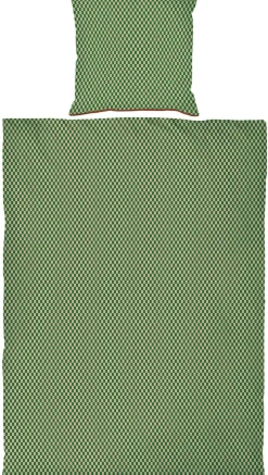 - MINI-sengesæt - Pine green/Tan - W140 x L220 cm*Mette Ditmer Outlet