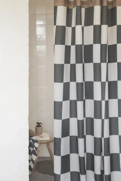 - RETRO-badeforhæng - Dark grey^Mette Ditmer