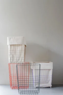 - STORE-IT trådkurv med bomuldspose - Large - Sand*Mette Ditmer New