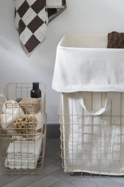 - STORE-IT trådkurv med bomuldspose - Large - Sand*Mette Ditmer New