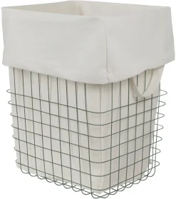 - STORE-IT trådkurv med bomuldspose - Large - Thyme green*Mette Ditmer Best