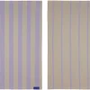 - Stripes Viskestykke - 50x70 cm - Sand - Sæt med 2 styk*Mette Ditmer Online