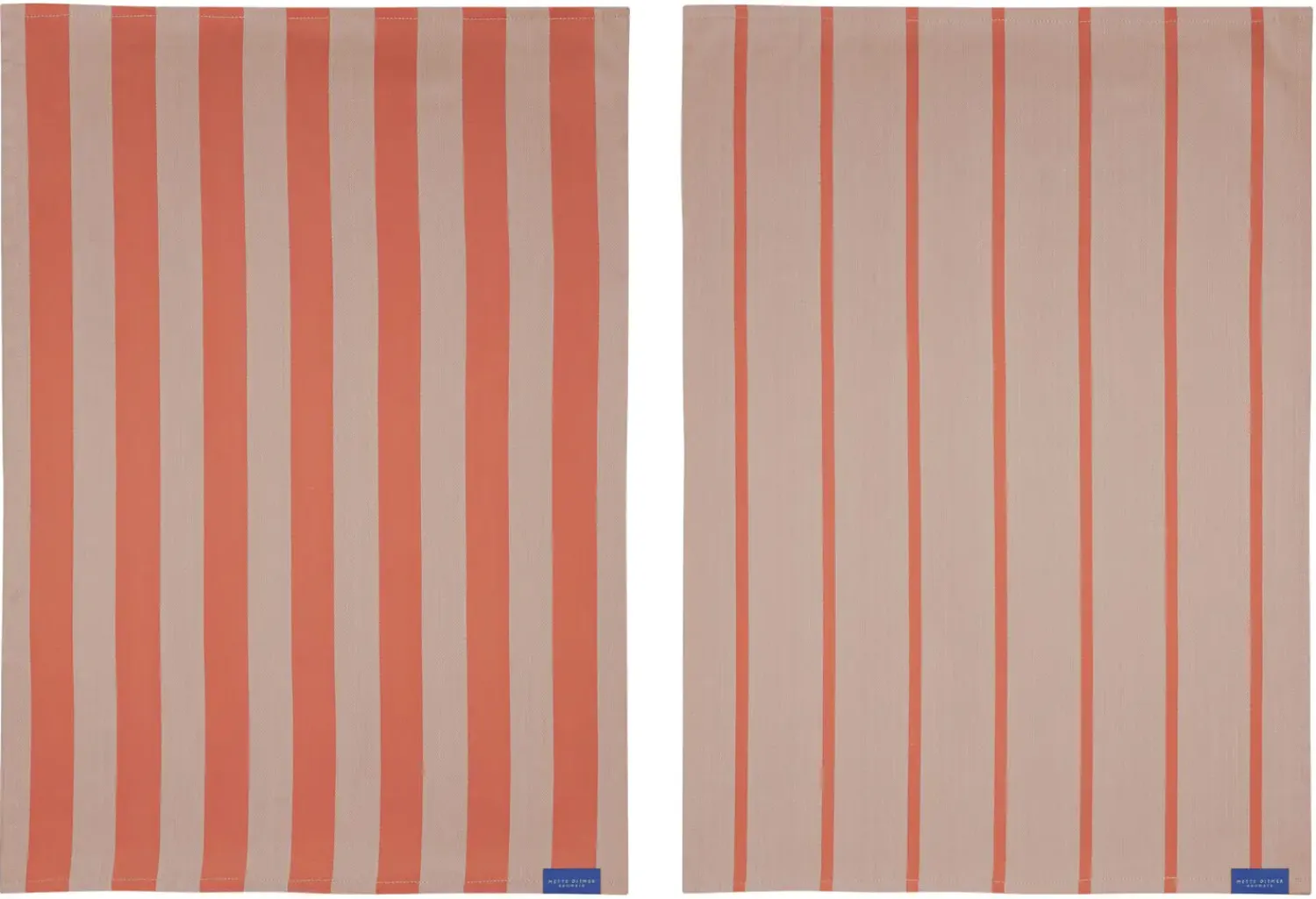 - Stripes Viskestykke - 50x70 - Latte - Sæt med 2 styk^Mette Ditmer Best
