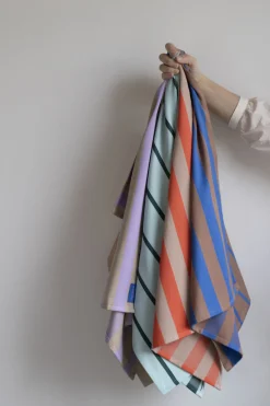 - Stripes Viskestykke - 50x70 - Latte - Sæt med 2 styk^Mette Ditmer Best