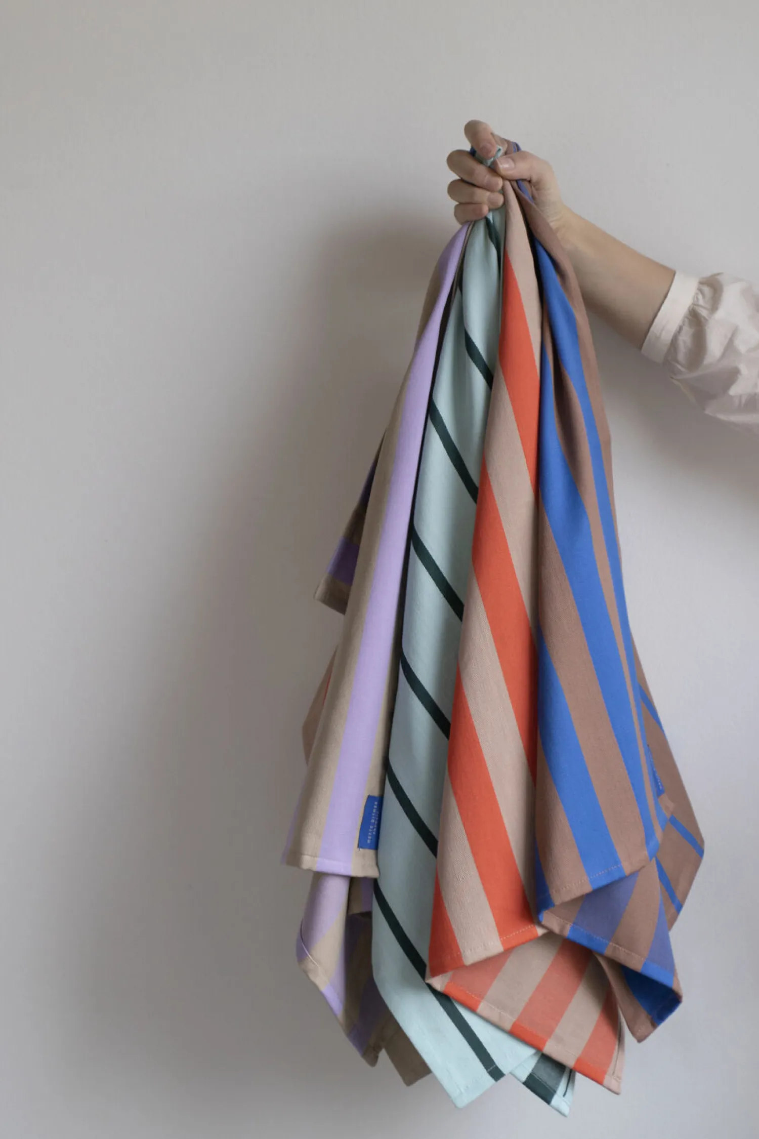 - Stripes Viskestykke - 50x70 - Latte - Sæt med 2 styk^Mette Ditmer Best