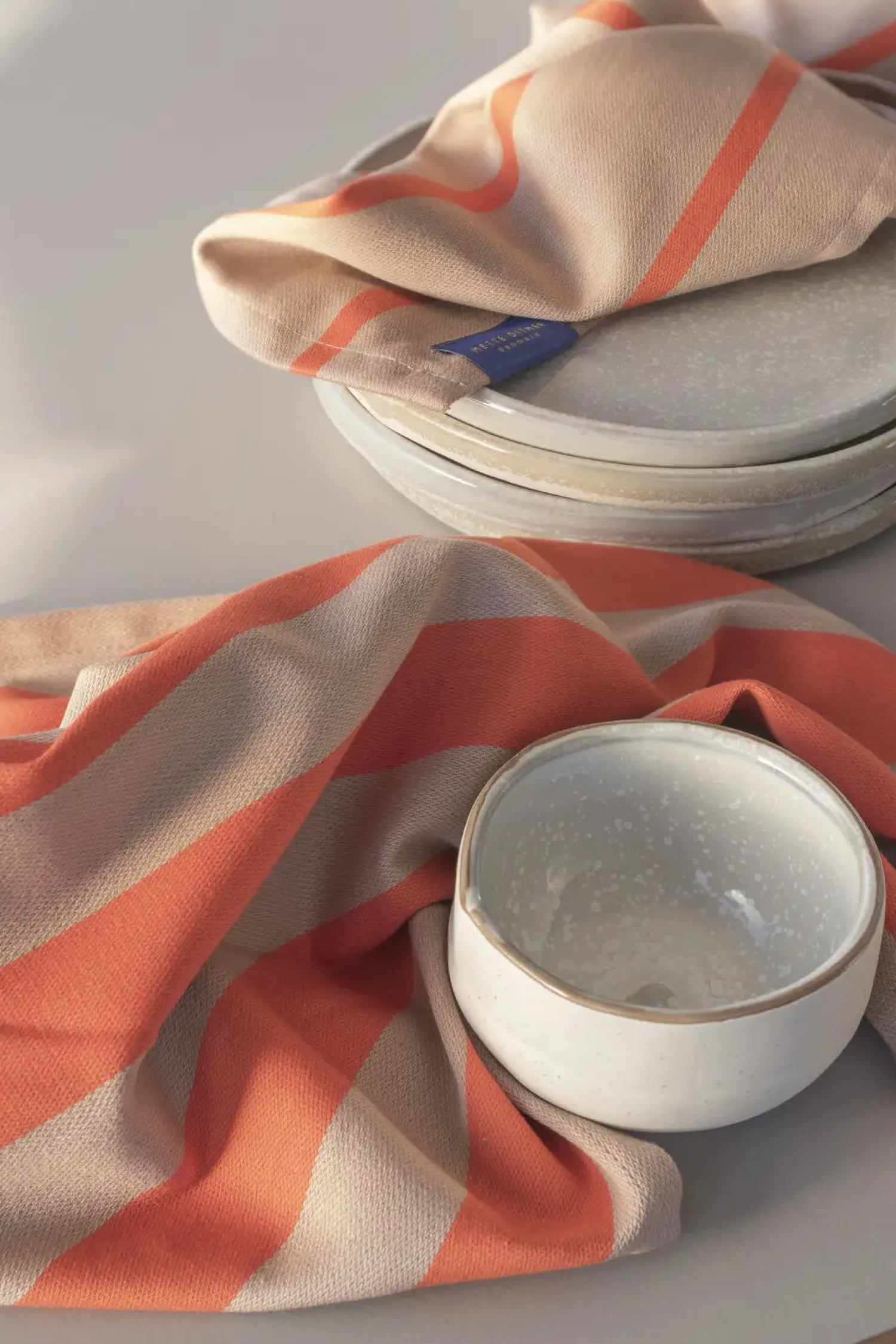 - Stripes Viskestykke - 50x70 - Latte - Sæt med 2 styk^Mette Ditmer Best