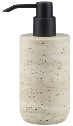 - TRAVERTINE dispenser, tall - Linen^Mette Ditmer New
