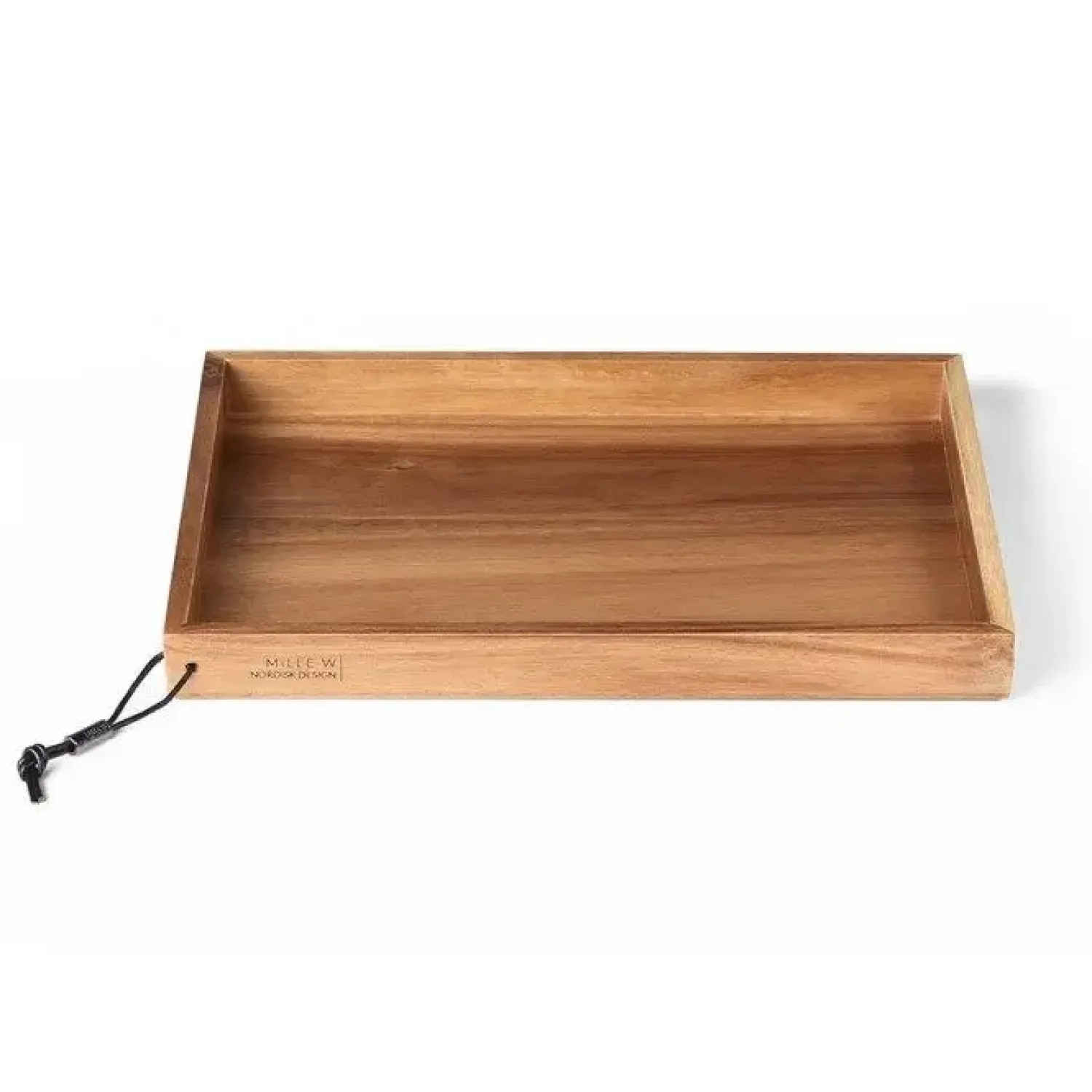 - Bakke i træ - Sort læder - 24 x 33 cm.^MILLE W NORDISK DESIGN Clearance