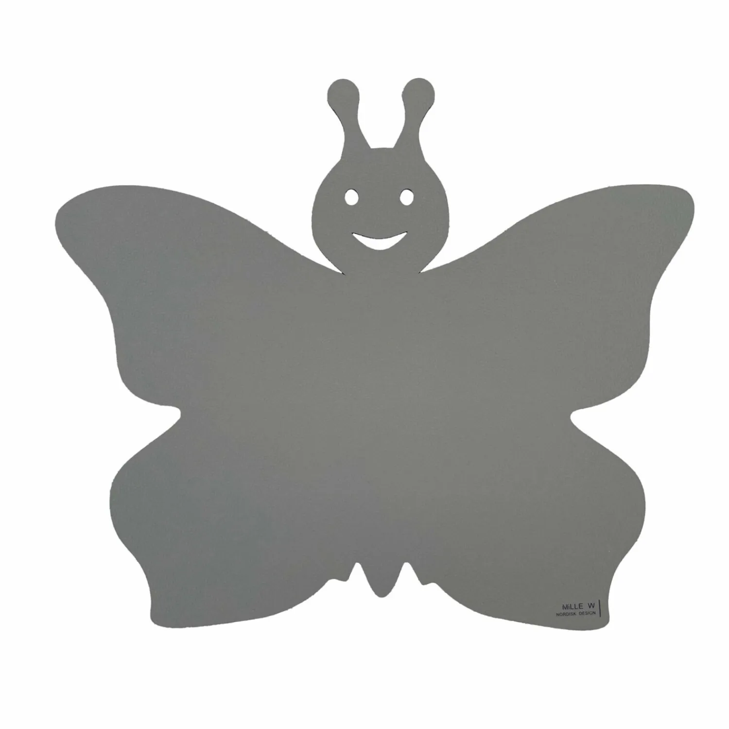 - Glasbrik/Coaster - Sommerfugl - Grå^MILLE W NORDISK DESIGN Outlet