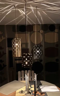 - Polar Lights - Pendel - Grå læder - Medium^MILLE W NORDISK DESIGN