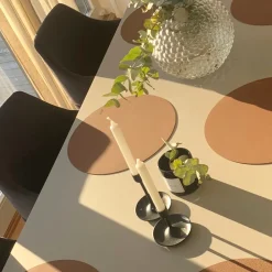 - Rund Dækkeserviet - Beige læder - Ø40 cm*MILLE W NORDISK DESIGN Sale