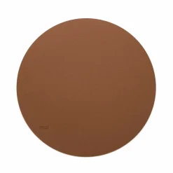 - Rund Dækkeserviet - Cognac læder - Ø40 cm^MILLE W NORDISK DESIGN Outlet