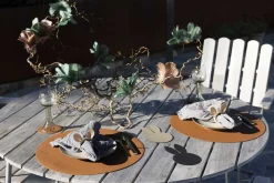 - Rund Dækkeserviet - Cognac læder - Ø40 cm^MILLE W NORDISK DESIGN Outlet