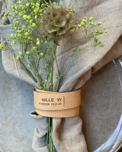 - Servietring - Beige læder*MILLE W NORDISK DESIGN Sale
