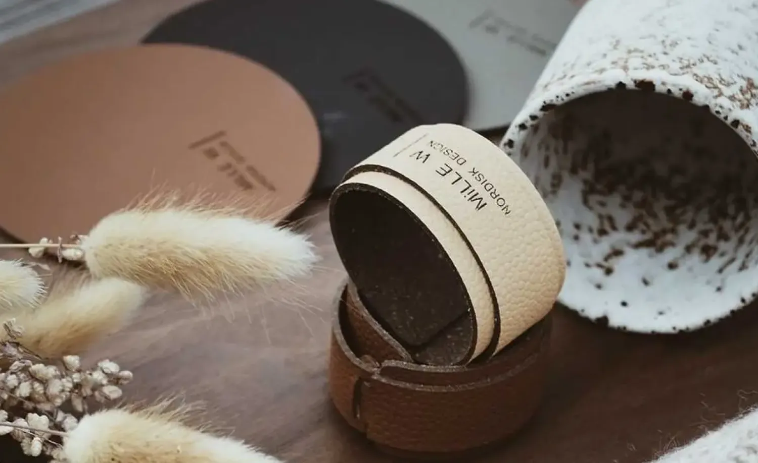 - Servietring - Beige læder*MILLE W NORDISK DESIGN Sale