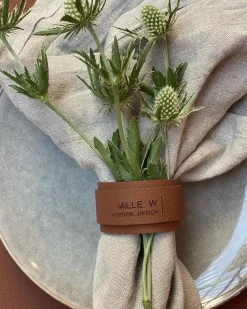 - Servietring - Beige læder*MILLE W NORDISK DESIGN Sale