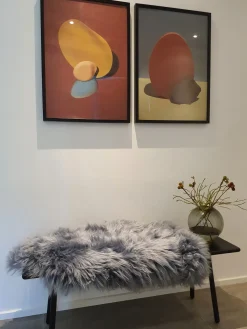 Misha Lammeskind - Grå - Ægte skind - 50x85 cm* Outlet