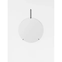 - Væg spejl - 50 cm, sort - Wall Mirror Ø50 cm - Black*MOEBE Best