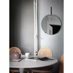 - Væg spejl - 50 cm, sort - Wall Mirror Ø50 cm - Black*MOEBE Best