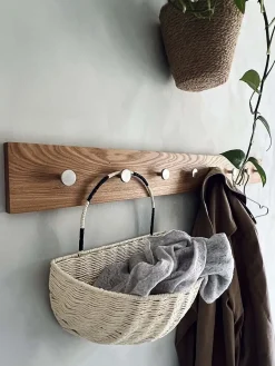 - OAK Knagerække Egetræ Med Stål Knager - 100 cm*Moudhome Discount