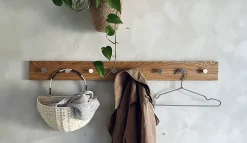 - OAK Knagerække Egetræ Med Stål Knager - 100 cm*Moudhome Discount
