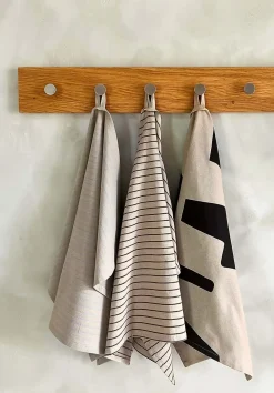 - PURE viskestykke - sand/lys blå striber*Moudhome New