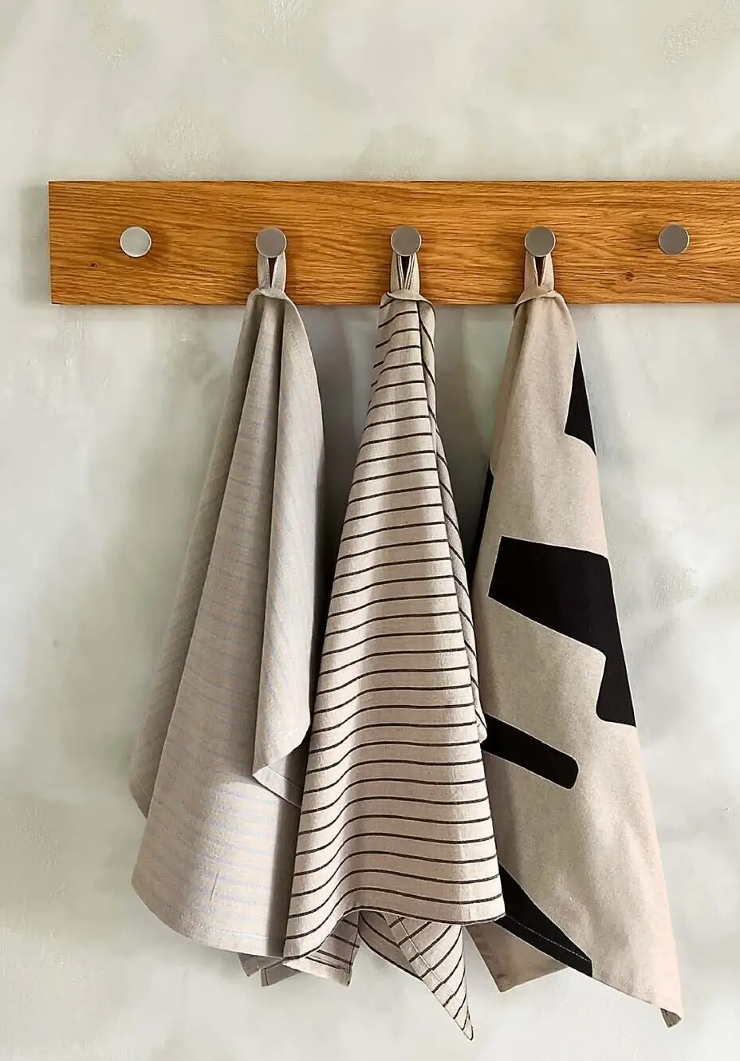 - PURE viskestykke - sand/lys blå striber*Moudhome New