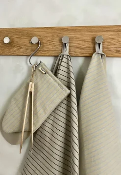 - PURE viskestykke - sand/lys blå striber*Moudhome New