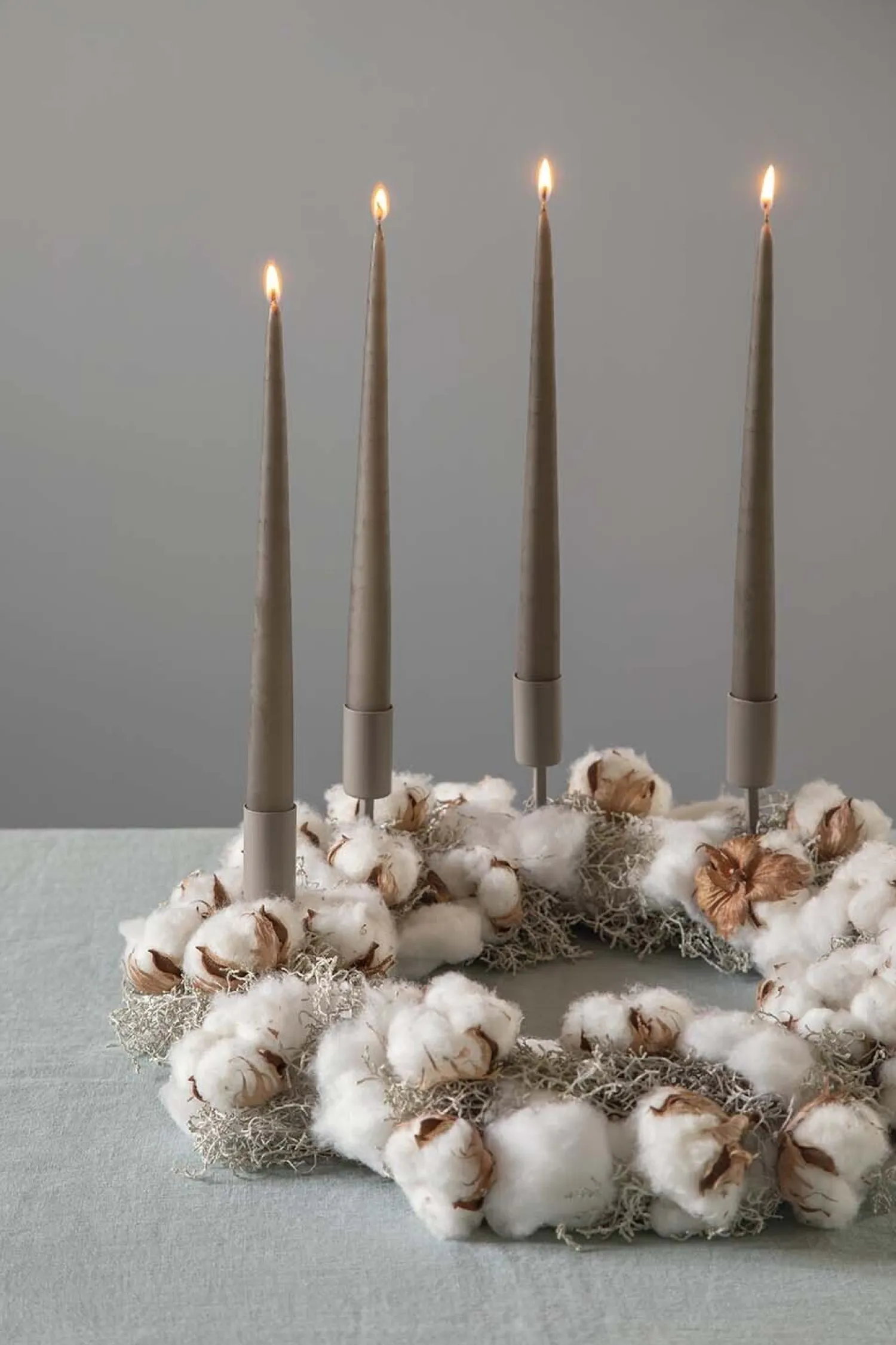 - SPIKE lysholder - mørk beige^Moudhome Outlet