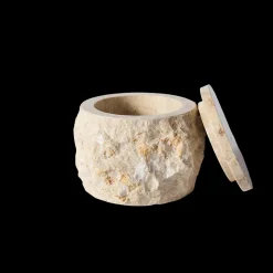 - Krukke m. låg Batu - Creme - Rustik Marmor^Muubs New